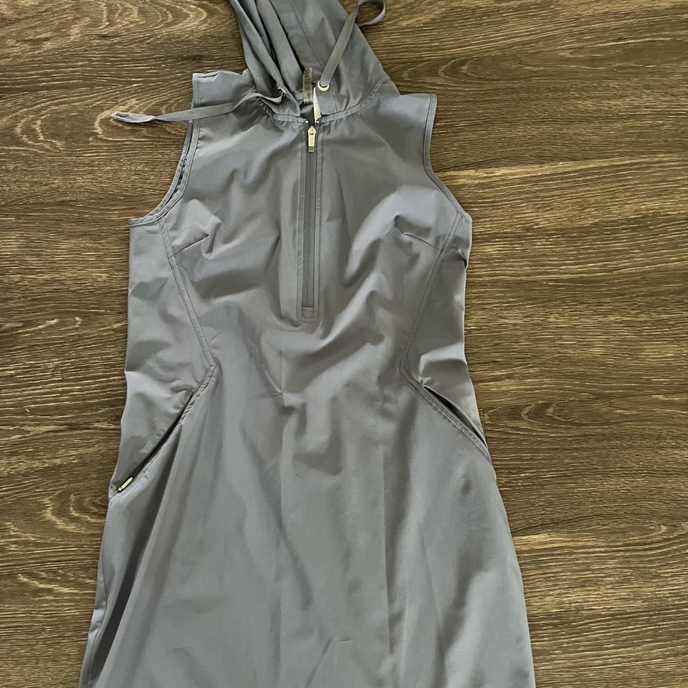 Calvin Klein Gray Sleeveless One Piece with High Neckline
